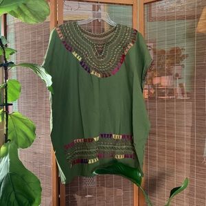No tags. L/XL Mexican embroidered top